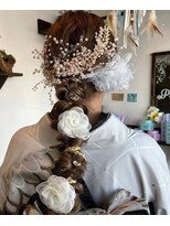 ヘアーサロン プアメリア(Puamelia)&nbsp;成人式ヘアセット×三つ編みスタイル