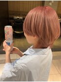 【Lee京橋】ショート×ピーチカラー