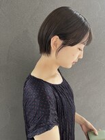 イロプラス 南田宮店(iro+) 【nobuyo】dark ash × 耳かけmash short