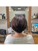 丸み可愛い大人ショートふんわり小顔シンプル【カミケン清明店】