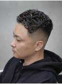 オールバックパーマ