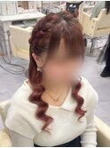 両サイド編み込み