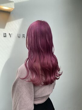 ブルー 盛岡店(BLUE) 黒髪/グレーベージュ/レイヤーロング/前髪パーマ