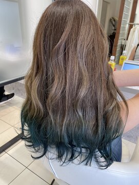 ヘアーアンドメイク トゥルース 天王台店(Hair&Make TRUTH) 裾カラー/ブルー
