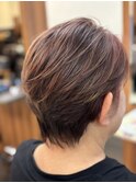 絶壁解消/ひし形/大人可愛い/斜めバング/30代40代/ミセスヘア6A