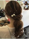 ハーフアップアレンジ