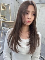 サイン 渋谷(SIGN) 韓国ヘアーハッシュカットレイヤーカットベージュブリーチ無し