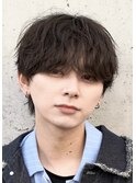 縦落ちスパイラルメンズシースルーマッシュ