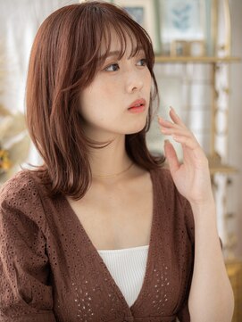 カバーヘアアンドスパ ブリス 浦和(COVER HAIR&SPA bliss) ミルクティーピンクくびれミディレイヤーc6戸田公園20代30代40代