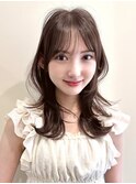 韓国風/レイヤー/小顔/前髪カット/髪質改善/グレージュ/透明感