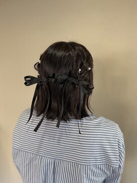 ヘアーアートミュージアム(Hair Art Museum) ハーフツイン/ボブアレンジ/御呼ばれヘア