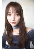 20代30代40代/韓国風レイヤー/ココアブラウン/内巻き