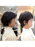 30代40代50代白髪ぼかし丸みショートくびれショート