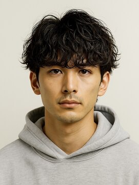 ハレ メンズサロン たまプラーザ(Hale) Hale波巻きツイストスパイラルパーマセンターパートたまプラーザ