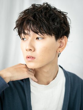 モッズヘア メン 上尾東口店(mod's hair men) 20代30代ダークアッシュ刈り上げツイストスパイラルパーマI上尾