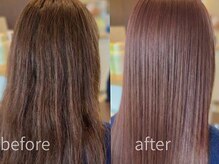 Before/Afterで一目瞭然。「自分の髪じゃないみたい」という感動を、高知の当サロンでお届けします