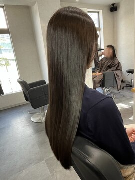 トワ 麻生店(TOWA) 髪質改善カラー(オリーブブラウン)