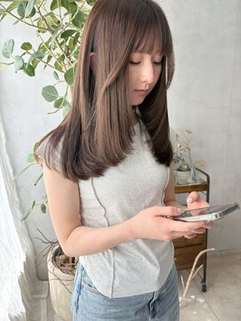 ミント(mint) ☆夏カラー☆オリーブベージュ☆ブリーチなしダブルカラー☆