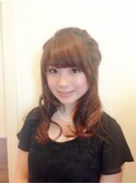 上品に♪編みこみハーフアップ
