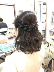 着物ヘアハーフアップアレンジ【ヘアアレンジ　立川/立川南口】