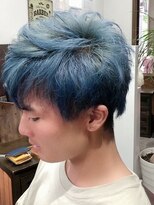 ヘアーデザイン マハロ(hair design MAHALO) ブルーアシメ