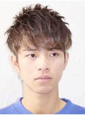 王道◎爽やかスタイル☆細目ハイライト×アップバング