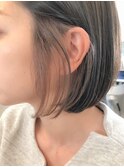 ●大人かわいい耳掛けインナーカラーボブ