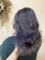 ボアップ 新居浜店(boappu) #裾カラー #ダブルカラー #ケアブリーチ #ネイビー #カラー
