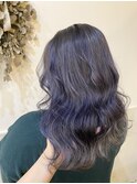 #裾カラー #ダブルカラー #ケアブリーチ #ネイビー #カラー