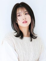 ヘアカフェ アティス(hair cafe Atease)&nbsp;★クールかきあげ ★外ハネシースルーバング　イヤリングカラー
