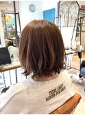 くびれボブ×ベージュ