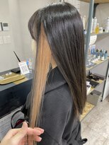 アジールヘア 所沢プロペ通り店(agir hair)&nbsp;イヤリングオレンジベージュロング10代20代30代