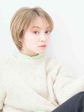 ルクスドレ 新宿(Luxe doree') 大人ショート/ホワイトベージュ/シースルーバング/[新宿]