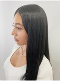 ナチュラル黒髪ストレート