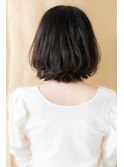 黒髪アッシュブラック外ハネ美髪くびれボブ309X越谷20代30代40代