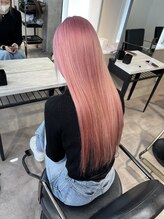 セレーネヘアー オオサカ 心斎橋店(Selene hair OSAKA) 春夏カラーピンクカラー心斎橋難波ホワイトピンクカラー韓国ヘア