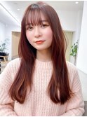 Say.黒髪ボブルフネビージュ小顔ワンレン韓国ロングぱっつん前髪
