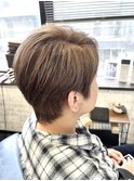 白髪ぼかし×アシメ