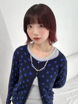 シーン(scene) ワインレッドカラー×ボブ