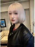 ホワイトブロンドダブルブリーチホワイトカラー10代20代