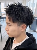 奈良men'sツーブロックスパイキーショート短髪