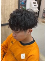 エッジ(EDGE)&nbsp;大分メンズ無造作シャドウルーズパーマ刈り上げショートマッシュ