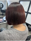 髪質改善カラーミニボブ