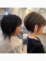 ロミー 本厚木(ROMMY.) キッズカット◎女の子ショートボブマッシュ前髪あり◎くびれヘア