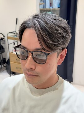 バース 梅田中崎町店(BIRTH) 50代40代白髪ぼかしシルバーメッシュバレイヤージュ