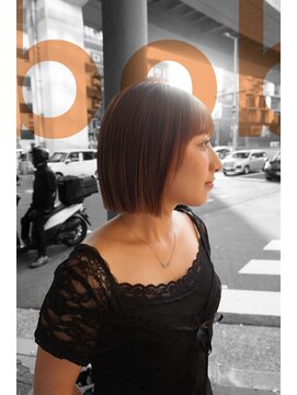 フランチェスカドットボブ(francesca.bob) ヘーゼルベージュ×切りっぱなしボブ【田野剛大】梅田