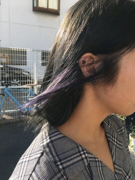 フレイムスヘアデザイン(FRAMES hair design) ボブ×インナーカラー×ブルーバイオレット