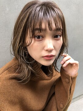 マージュ ギンザ(marju GINZA) ショコラベージュふんわりミディ×デザインハイライト