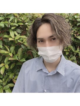 ネオヘアー 曳舟店(NEO Hair) センターパート×ハイライト/曳舟ダブルカラーメンズカット