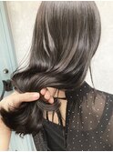 透ける黒髪グレーブラック